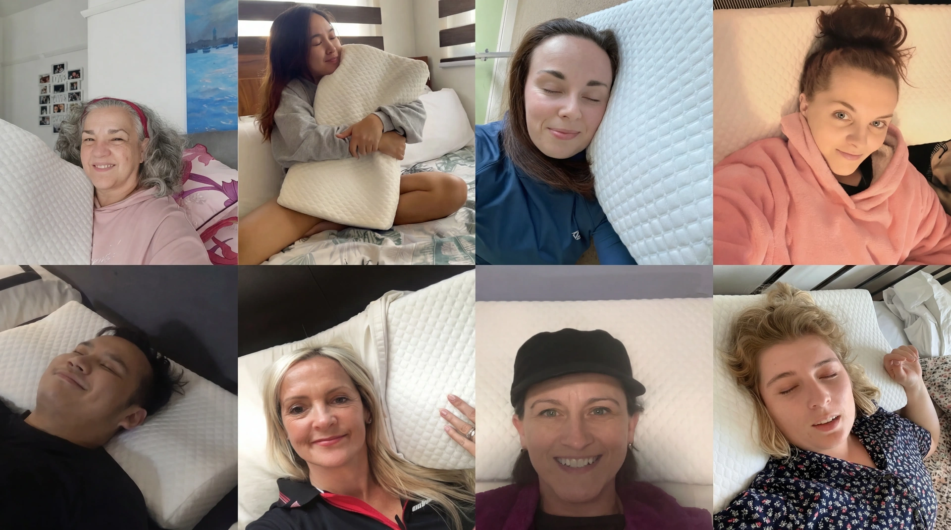 Nöjda kunder som använder HappySleep kudden